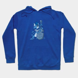 JAZZ CAT PLAYING STRING BASS Hoodie